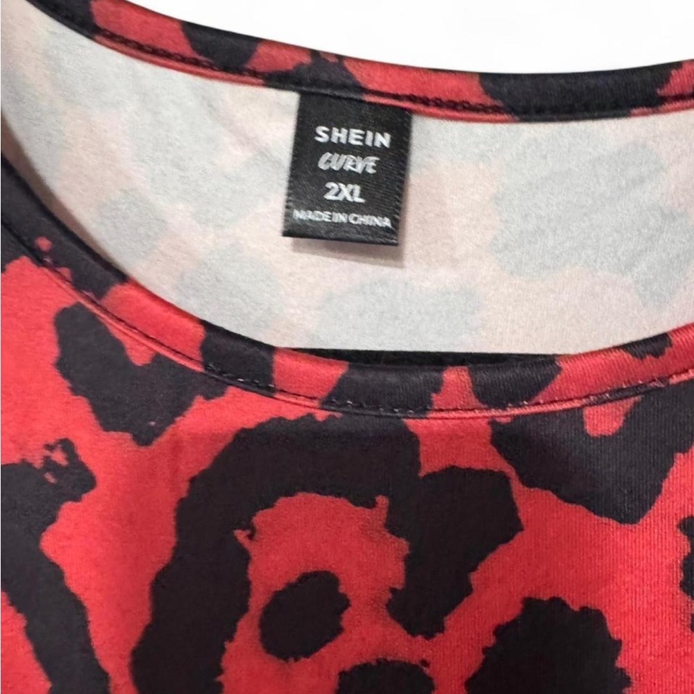 SHEIN Red and Black Animal Print Maxi Dress - Picture 3 of 6